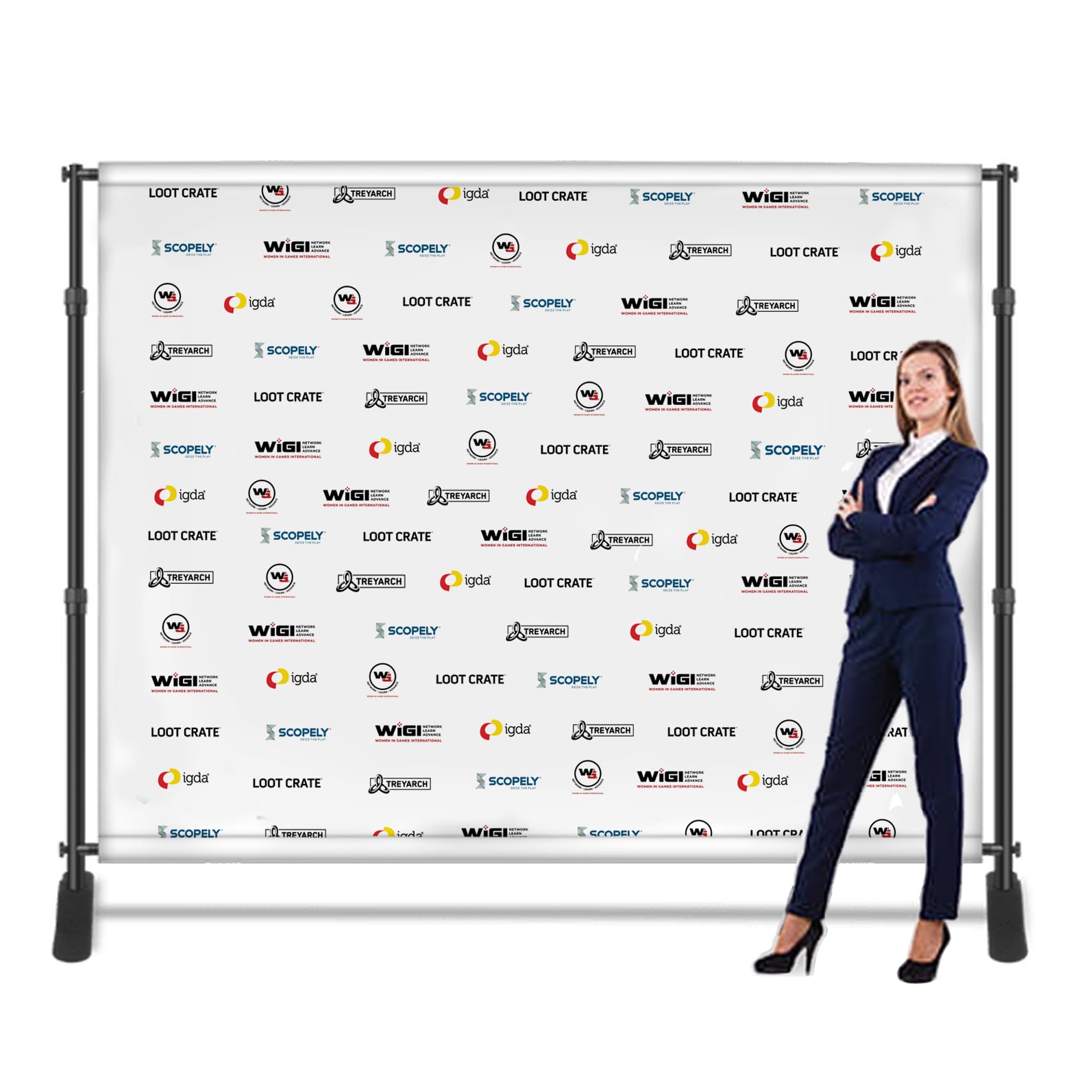 7' x 9' Full Color Custom Step and Repeat Backdrop Banner 